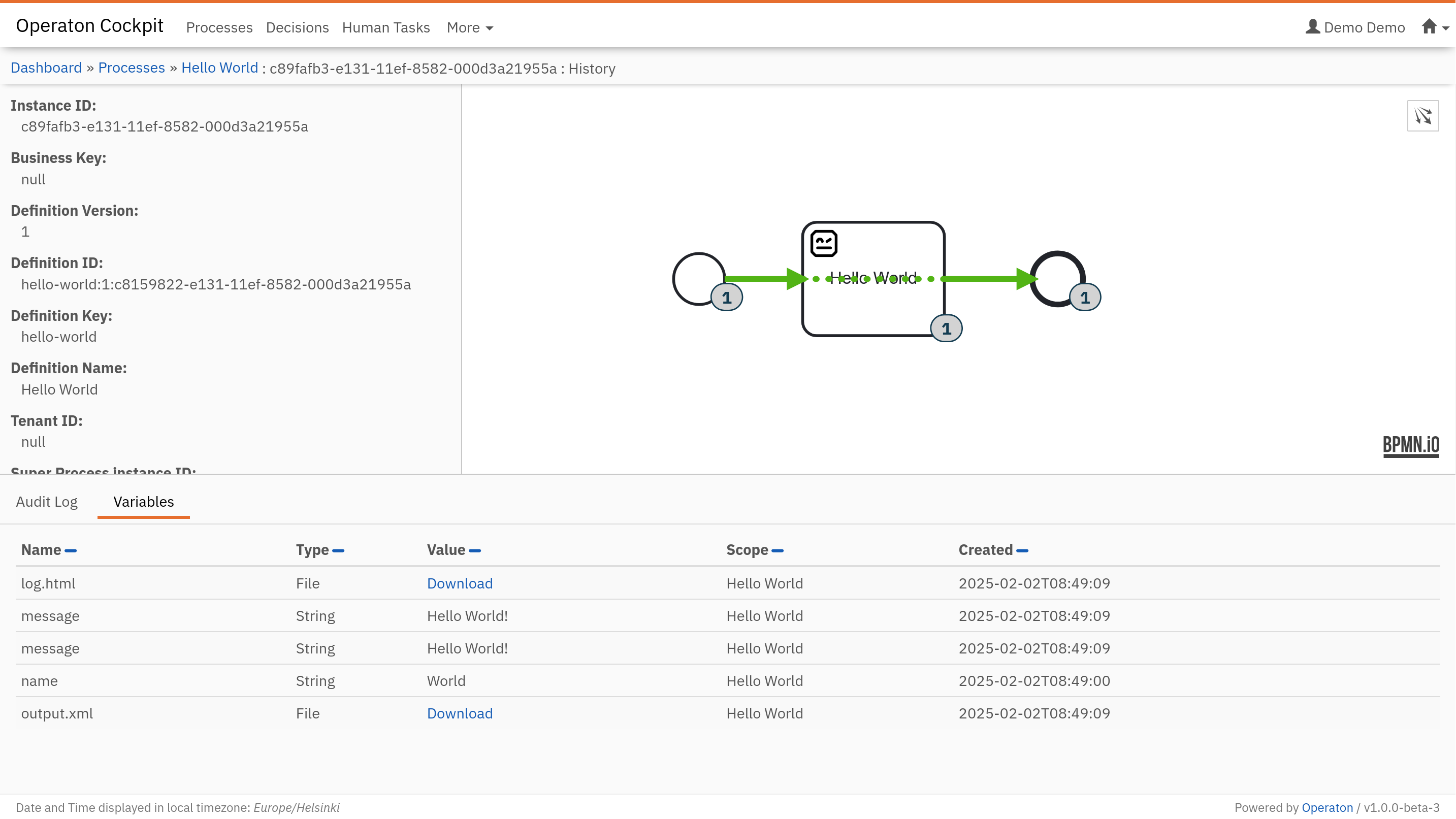 Screenshot of Operaton